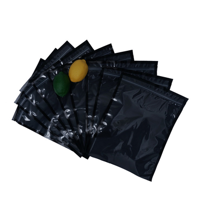 Bolso libre del polipropileno del plástico de la comida de la bolsa de la cremallera del sellado caliente de Clear Black BPA