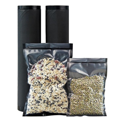Negro precortado de Rolls del paquete de vacío de la categoría alimenticia/almacenamiento claro Rolls del sello de vacío de Ziplock