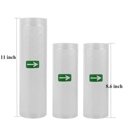 El sellador al vacío de plástico de nailon para rollos de vacío para refrigeradores empaqueta 11&quot;X25' Ft