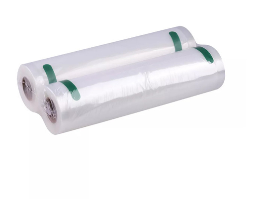 Paquete de 2 rollos de bolsa selladora al vacío de alimentos transparentes de nailon bolsas de vacío de plástico