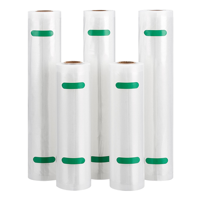 Alimentos frescos plásticos texturizados rollos transparentes del bolso del sello de vacío del nilón de la categoría alimenticia