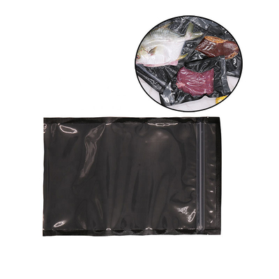La cremallera negra Vcuum de la comida fresca del SGS empaqueta bolsas del vacío del acondicionamiento de los alimentos de 5m m