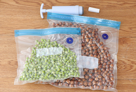 El sellador de alimentos al vacío de nylon empaqueta el paquete de alimentos que se puede volver a sellar Ziplockk personalizado