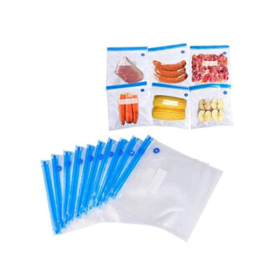 Sous Vide empaqueta la cremallera reutilizable del vacío empaqueta bolsos del almacenamiento de la comida con los clips del lacre