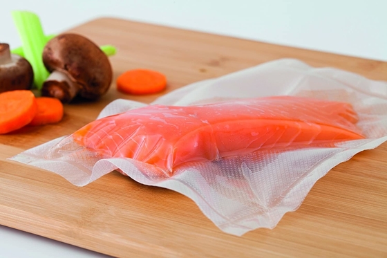 Rollo grabado en relieve plástico reutilizable del bolso del almacenamiento de la comida del sellado caliente de Sous Vide Rolls