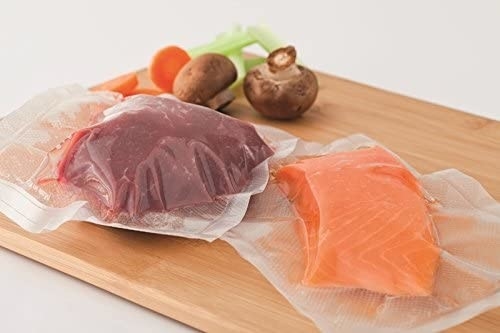 QS Bolsas de vacío transparentes para alimentos Almacenamiento sellable de alimentos de nailon 17 cm * 25 cm
