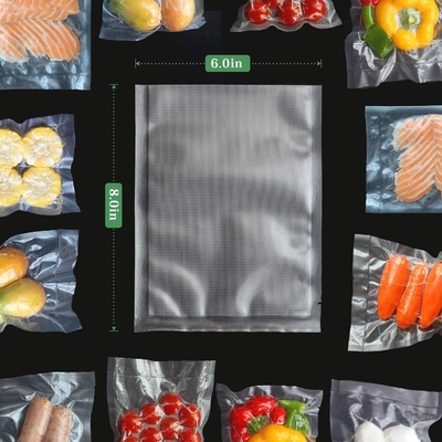 Bolsas de sellado al vacío Tetured Freshness Bolsa Sous Vide termosellable 6&quot;X8&quot;