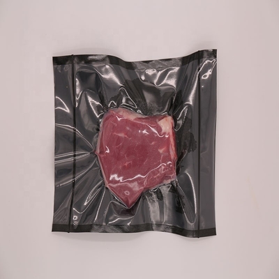 Bolsa plástica BPA Foodsaver libre de Front Black Vacuum Seal Bags del claro de los mariscos