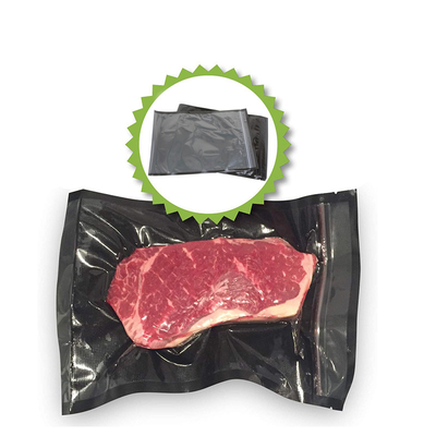 Bolsos negros del almacenamiento de congelador del sellador del vacío de la carne grandes para cocinar de Sous Vide