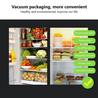 La comida del sellador del vacío del refrigerador del congelador empaqueta 3.9mil grabado en relieve reciclable seguro