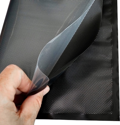 Bolso libre del polipropileno del plástico de la comida de la bolsa de la cremallera del sellado caliente de Clear Black BPA