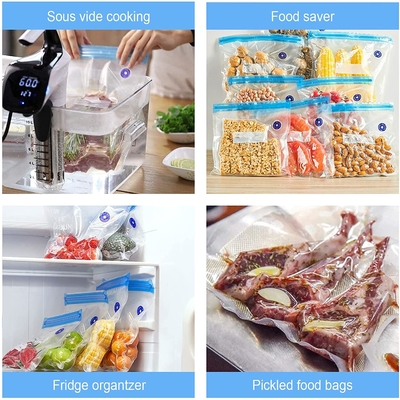 La cremallera del vacío empaqueta almacenamiento reutilizable de la comida empaqueta el bolso de vacío para el sellador del vacío del PDA