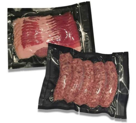 El sello claro/negro de la grabación en relieve de vacío empaqueta el almacenamiento vegetal de la carne libre de Bpa