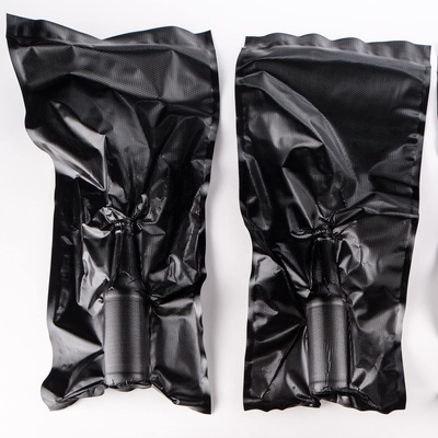 Bolso plástico del almacenamiento de la compresión del polipropileno de la comida del rollo del bolso de vacío del negro del SGS