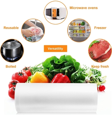Empaquetado grabado en relieve transparente de encargo de la categoría alimenticia de Rolls del sellador del vacío