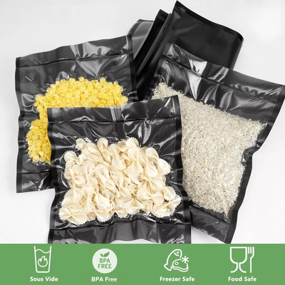 Negro precortado de Rolls del paquete de vacío de la categoría alimenticia/almacenamiento claro Rolls del sello de vacío de Ziplock