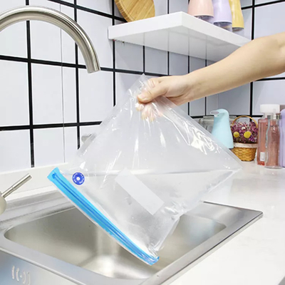 El almacenamiento reutilizable de la comida del vacío empaqueta la válvula de aire de la cremallera empaqueta a prueba de humedad