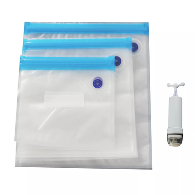 Bolsas Sous Vide reutilizables para alimentos PE PA Sellador al vacío CE Bolsas con cremallera Sin BPA