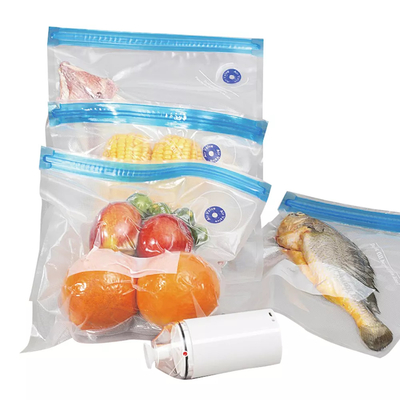 Bolsas Sous Vide reutilizables para alimentos PE PA Sellador al vacío CE Bolsas con cremallera Sin BPA
