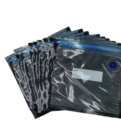 Bolsa azul de la cremallera del sellado caliente del bolso de vacío del almacenamiento de la comida de la cremallera del PA PE de los corazones