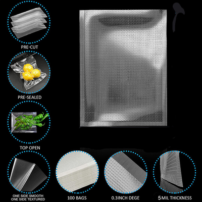 Bolsos de nylon polivinílicos del acondicionamiento de los alimentos de la bolsa del sello de vacío del claro del calor
