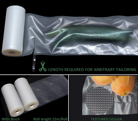 Sellador al vacío Rollos Sellado al vacío en relieve Sellador al vacío Bolsas sin BPA