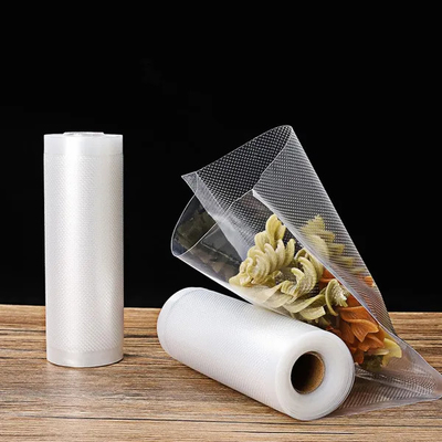 Bolsas de vacío de nailon para alimentos Rollos de bolsa de sellado al vacío grabados en relieve para embalaje
