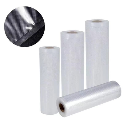 Rollos de vacío grabados en relieve de las bolsas de plástico del PE de nylon para el almacenamiento de alimentos de las bolsas de sellado al vacío