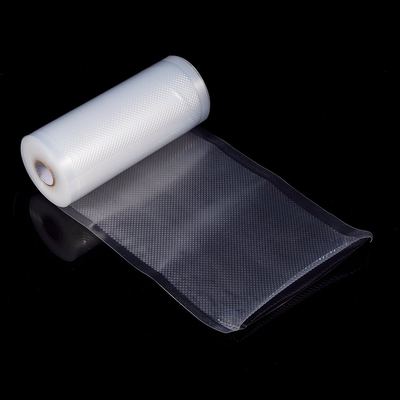 Rollos de bolsas de ahorro de alimentos de nailon de plástico transparente al vacío con sellado térmico