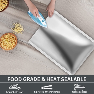 Bolsos que se pueden volver a sellar de Mylar del bolso metalizado del papel de aluminio de la muestra gratis para el almacenamiento de alimentos