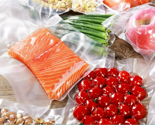 La bolsa de plástico caliente caliente del sello del sello PE de la comida congelada de QS modifica la marca para requisitos particulares el 15cm*25cm
