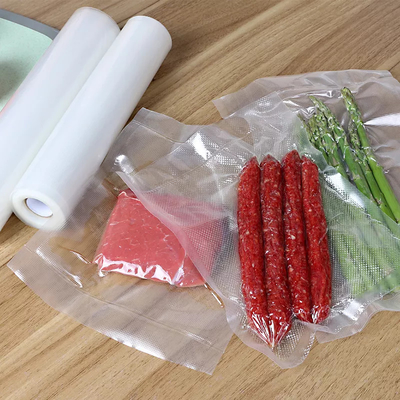 Bolsas de sellado al vacío en relieve de plástico Sous Vide para bolsas de almacenamiento al vacío de nailon para ahorro de alimentos