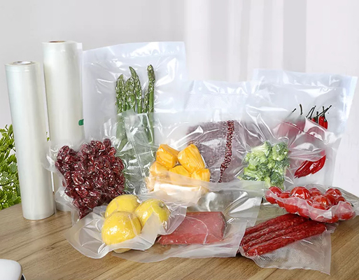 Bolsas de sellado al vacío en relieve de plástico Sous Vide para bolsas de almacenamiento al vacío de nailon para ahorro de alimentos