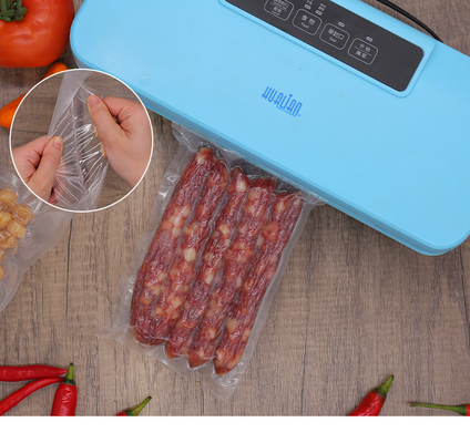 Bolsas de sellado al vacío para ahorro de alimentos, rollos de bolsas de sellado al vacío en relieve sellado de tres lados