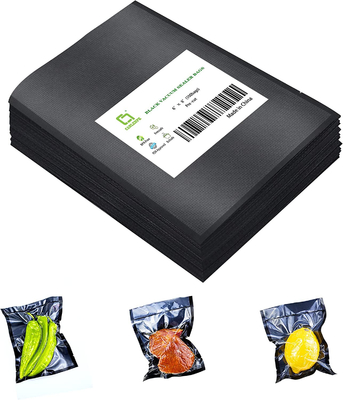 Bolsas selladas negras para almacenamiento de alimentos con sellado al vacío